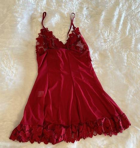 ❤️ Sexy Red Lingerie Slip with Bow in M