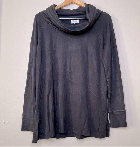 Lou & grey  Black Turtle Neck Soft Pullover Cowl Neck Sweater Size M