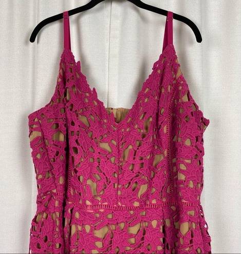 City Chic  Shocking Pink So Fancy Crochet Lace Dress Sz.XL(22) NWT