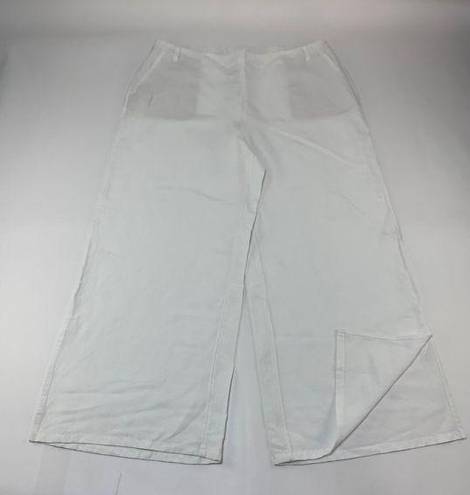 J.Jill TALL  White Linen Wide Leg Split Hem Lounge Pant XLT New