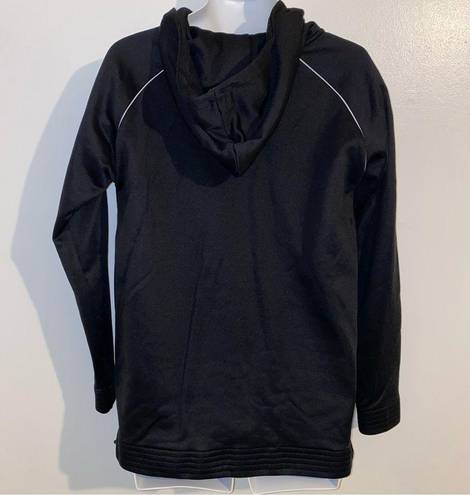 Good American  Performance 1/2 Zip & Size Zip Black Hoodie Tunic Small