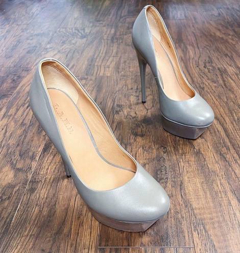 L.A.M.B. . • Carefree platform heels stiletto Taupe leather Gwen Stefani