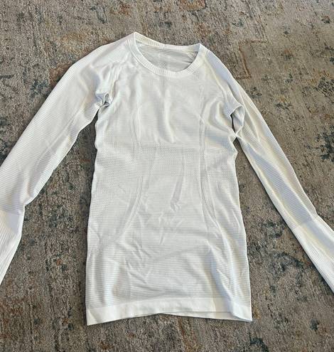 Lululemon White Long Sleeve Top