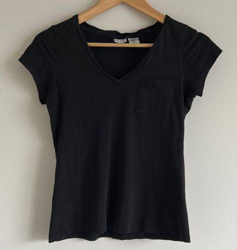 Max Studio Black V Neck Tee