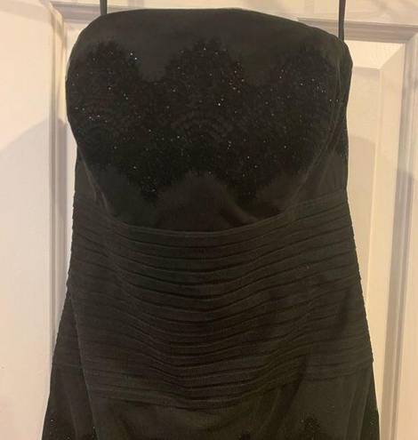 White House | Black Market  Strapless formal black dress