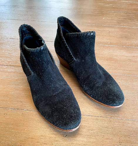 Jack Rogers Suede Black Ankle Booties Size 6.5