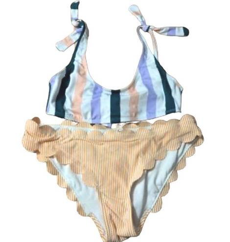 Jessica Simpson Mixed Brands Bikini 2 Piece Bathing Suit Hula Honey Top  Bottom