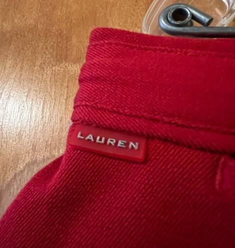 Krass&co Lauren Jeans . Ralph Lauren Red Pants Madison Ave Jeans Metal Clasp Accent 16