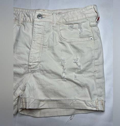 Pilcro  White Distressed Denim Shorts