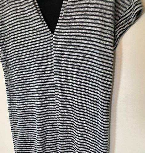 Lush Clothing Nordstrom Lush Midi Knit Dress in Grey and Black Stripe