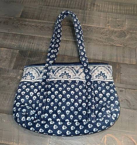 Vera Bradley  Small Zipper Hobo in Nantucket Navy (Retired 2005)