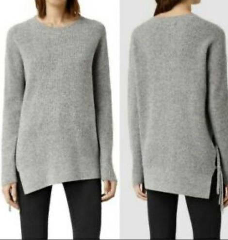 All Saints Gray Side Ties Jumper Sweater Small