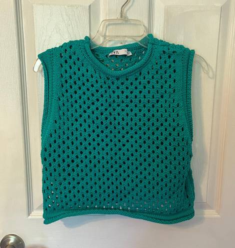 ZARA Turquoise Sweater Vest