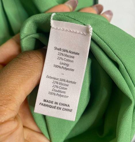 Cinq à Sept Cinq A Sept Dress Gia Plaid Puff Sleeve Green Midi Dress Size 6