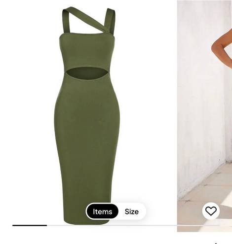 Zaful Green Cut Out Dress 