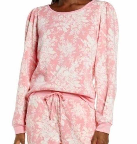 Rachel Parcell  Pink Quill Rose Brocade Sweatshirt Medium NWT