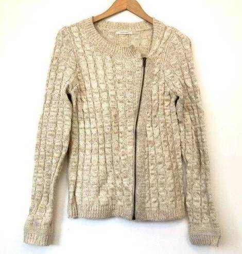 Stitch Fix 41 HAWTHORN  Jasilla Cardigan Oatmeal Beige Full Zip Sweater WOOL Etc