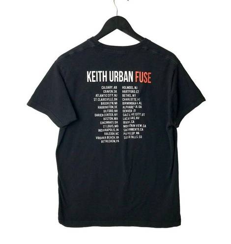 Tultex 2014 Keith Urban Fuse Graphic Tee Black Medium M T Shirt