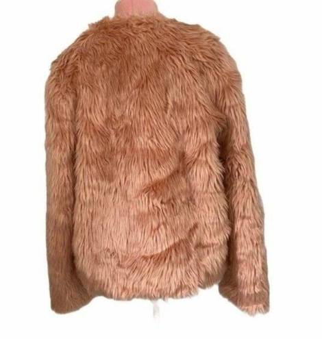 Chelsea28  Faux Fur Jacket in Pink Size Medium NWT