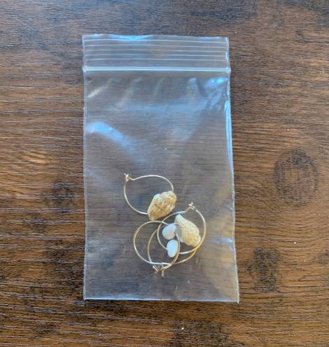 American Eagle Small Hoop Shell Earrings 