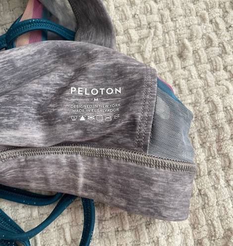 Peloton Grey Rainbow Workout Sports Bra