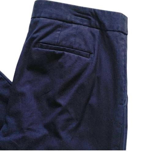 Talbots  Crop Pants Pique Rick-Rack Navy Slim Crop Pants Size 10