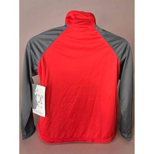 Oleg Cassini  Sport Red Track Jacket Womens Petite Lightweight Zip Cotton New PL