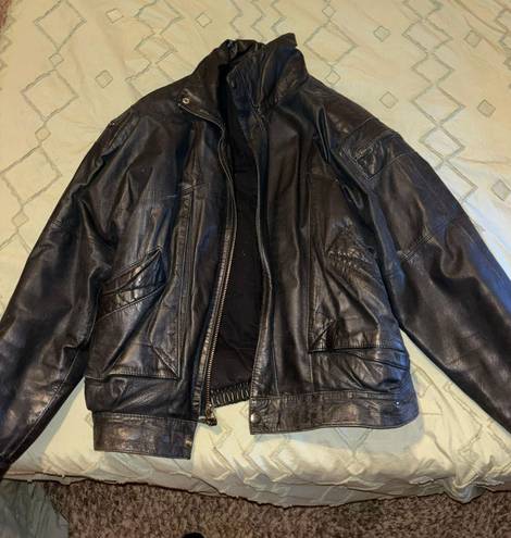 Rage Leather Jacket Black Size M