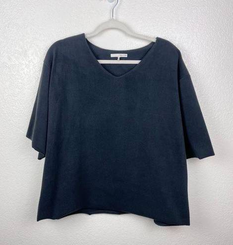 Oak + Fort  Black Blanket Soft Oversized Loose Tee Shirt