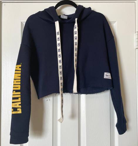 Hype & Vice College Cal UC Berkeley Spirit Wear Game Day crop Hoodie