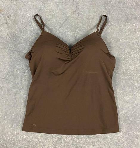 Energie  Brown Molded Cup Tank Top Cami