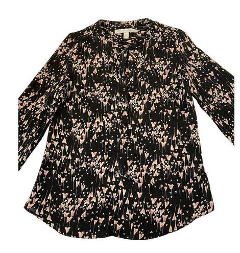 LC Lauren Conrad  Women Size XS Button Up Shirt Roll Tab Sleeve #14-82