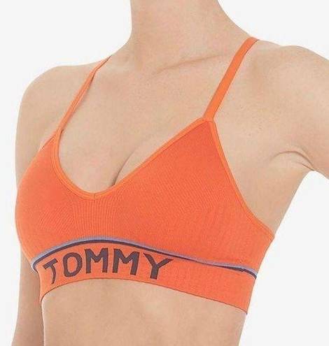 Tommy Hilfiger Tommy Hillfiger seamless orange logo triangle bra