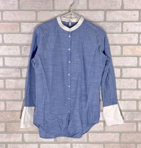 Joie  Betra B Down Blue Button Down Long Sleeve Cotton Shirt Size S