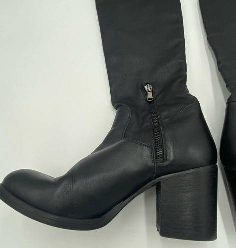 Barney’s New York Barneys New York Black Soft Leather Pull On Over The Knee Boots Size 40