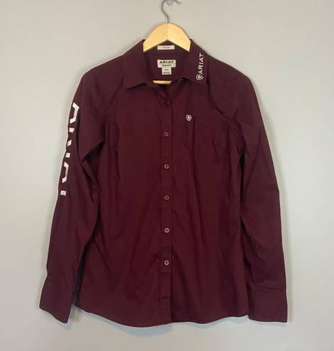 Ariat Real Maroon Fitted Button Up