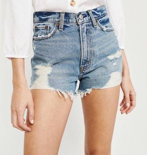 Abercrombie & Fitch Distressed Annie High Rise Shorts