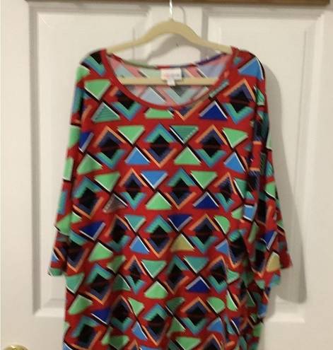 LuLaRoe  Red Modal, Polyester Tunic size medium