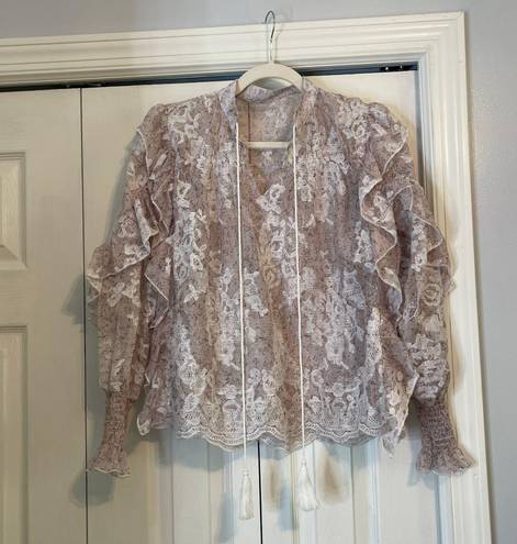 Chicwish Floral Sheer Blouse