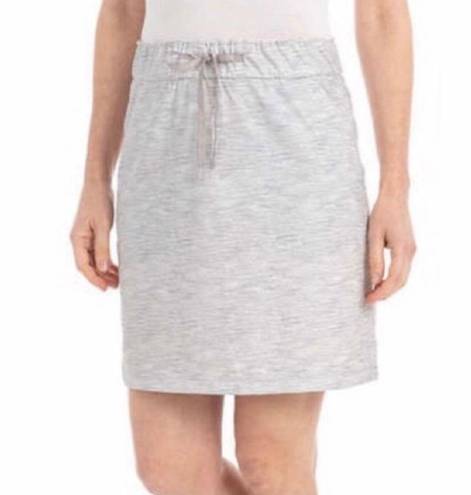 Hilary Radley  Light Gray Space Dye Pull-On Skirt