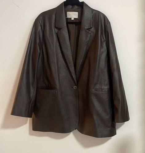 Brochu Walker NEW  The Farley Vegan Leather Blazer in color Timber