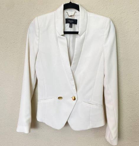 Mango  white blazer gold buttons size XXS