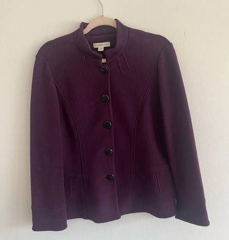 Coldwater Creek Cold Water Creek 12 Purple Knit Blazer Jacket