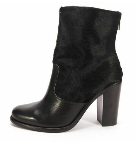 ALL SAINTS Hessian Pony Hair Two Tone Leather Boot