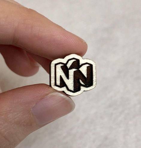 Nintendo  64 Logo Wood Stud Earrings