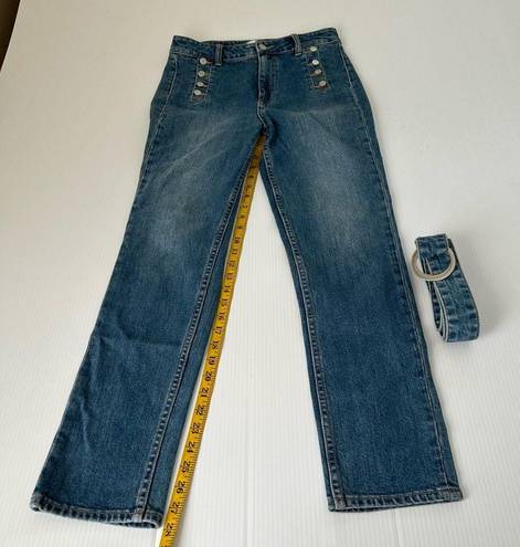 Paige  Sarah Slim Jeans With Exposed Pockets and Belt Porto, 28