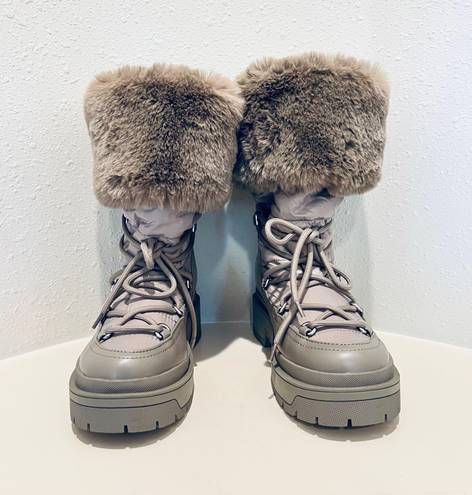 GUESS Women’s Larya Faux Fur Puffer Winter Taupe Boots/Sz:8.5/NWT