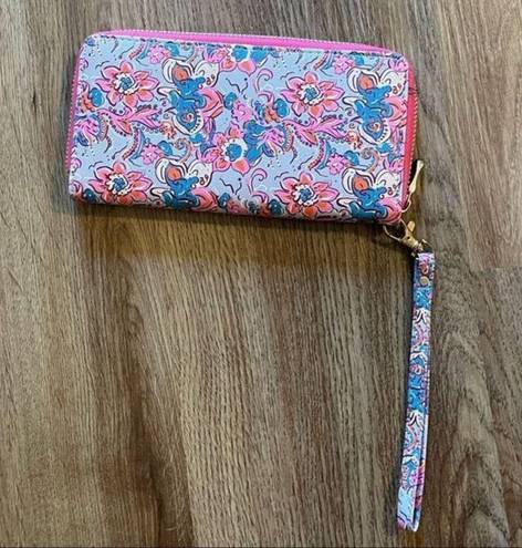 Simply Southern  Women's Wristlet‎ Wallet Floral Pink Blue One Size