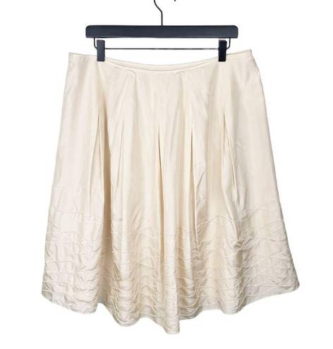 Talbots NEW  A-line Pleated Sequin Embellished 100% Silk Skirt Women's Size 14