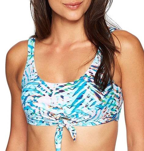 PilyQ  Palmas Blue Tropical Knot Bikini Top